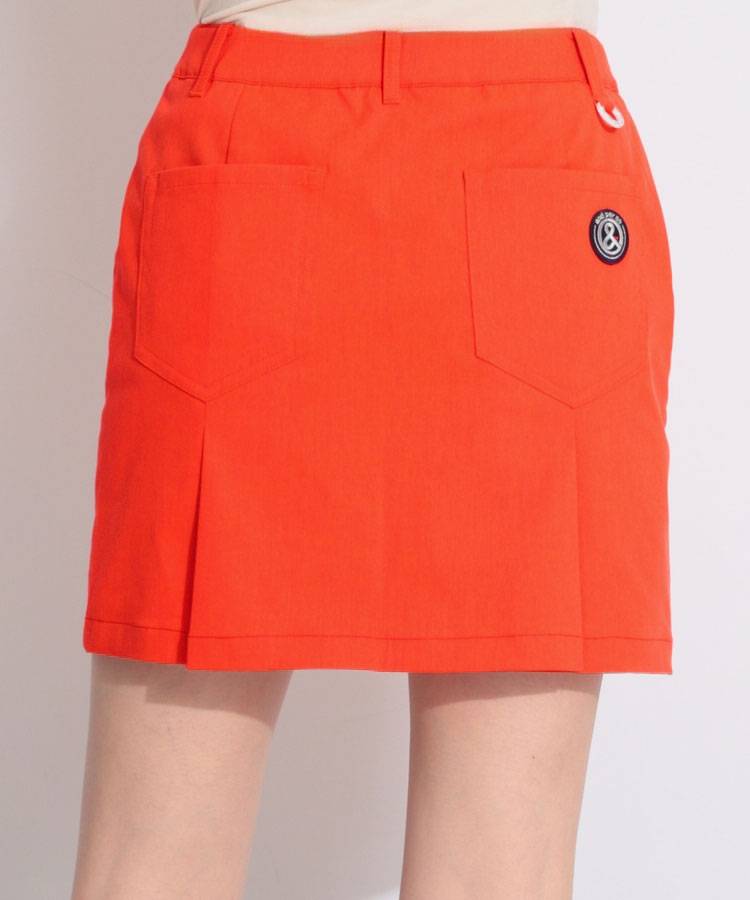 AP 【撥水UV】サイドロゴ刺繍バックプリーツスカート