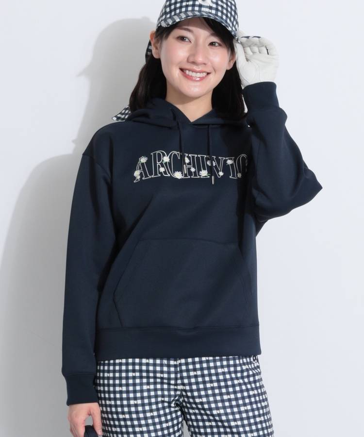 AR 【UV】フラワーロゴダンボールパーカー