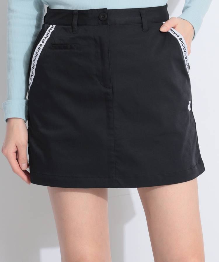 AR 【接触冷感UV】ポケットラインプリーツリボンスカート