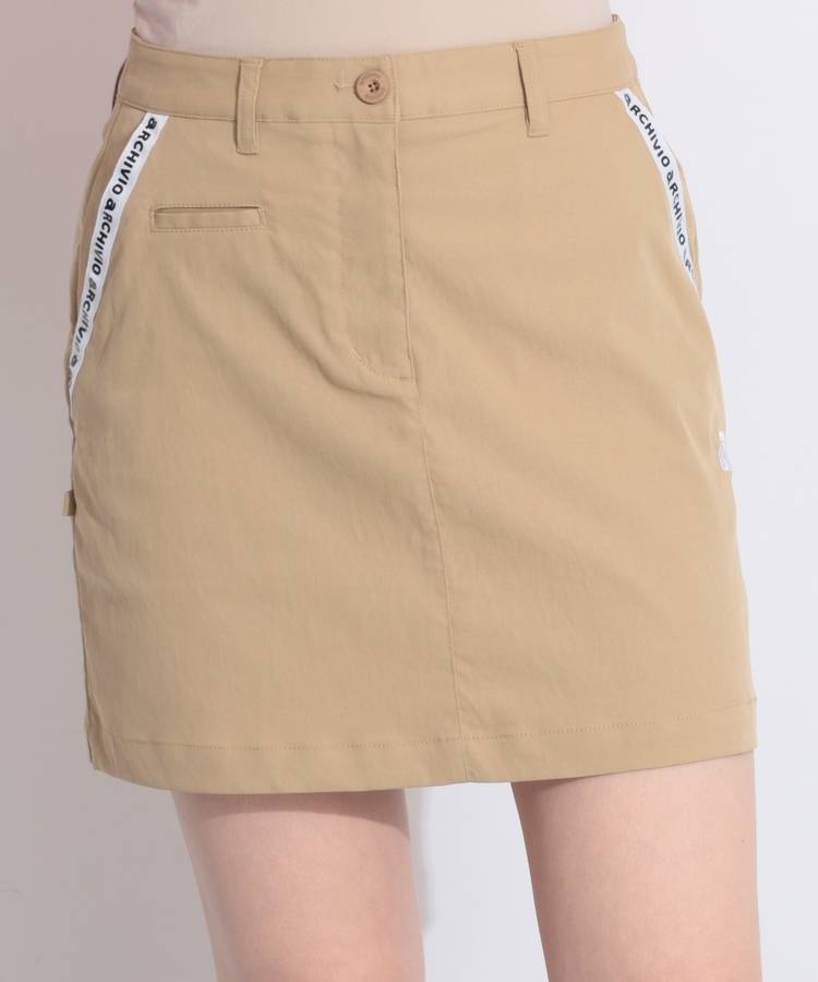 AR 【接触冷感UV】ポケットラインプリーツリボンスカート