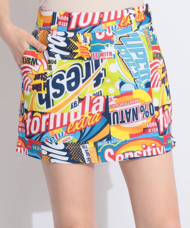 LM 【吸汗速乾UV】選べるデザイン一体型ぺチパンツ付きスカート