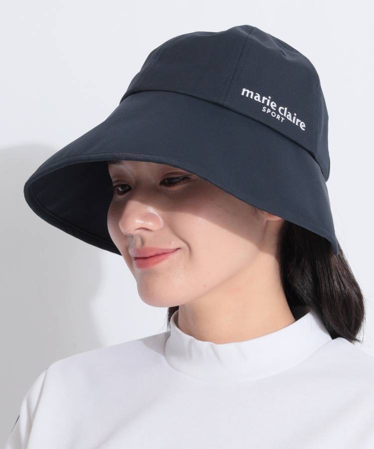 MC 【撥水】刺繍ロゴつば広ハット