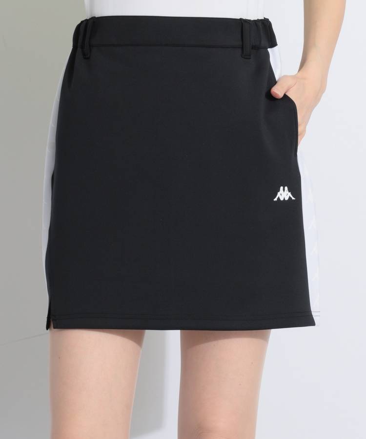 KA 【ストレッチUV】サイドロゴラインポンチスカート