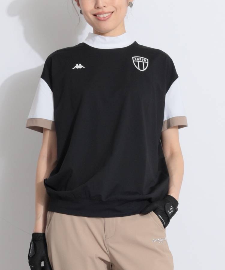 KA 【接触冷感UV】バックメッシュモックネック半袖カットソー