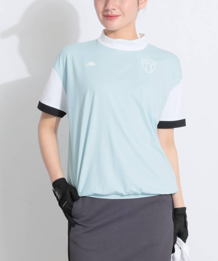 KA 【接触冷感UV】バックメッシュモックネック半袖カットソー