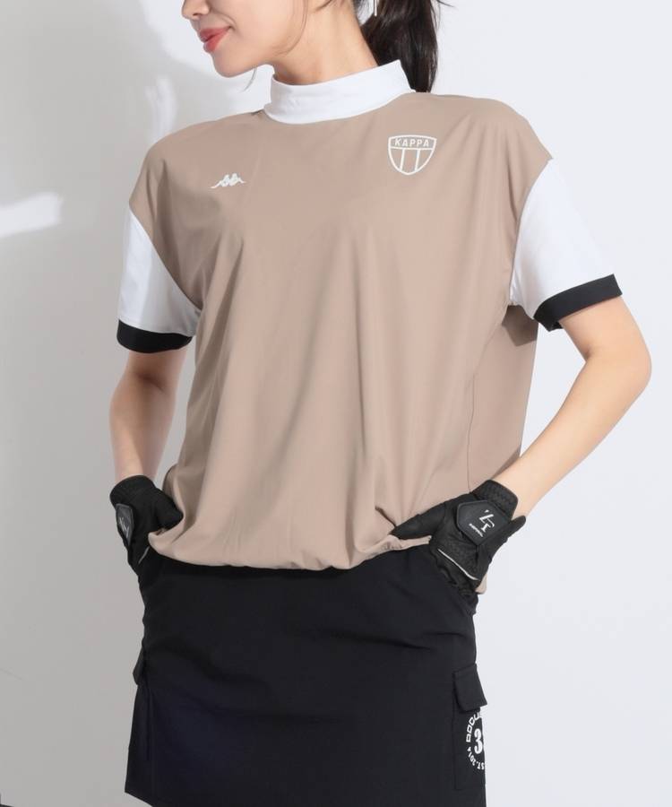 KA 【接触冷感UV】バックメッシュモックネック半袖カットソー