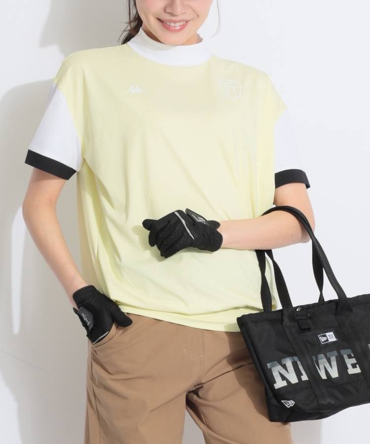 KA 【接触冷感UV】バックメッシュモックネック半袖カットソー