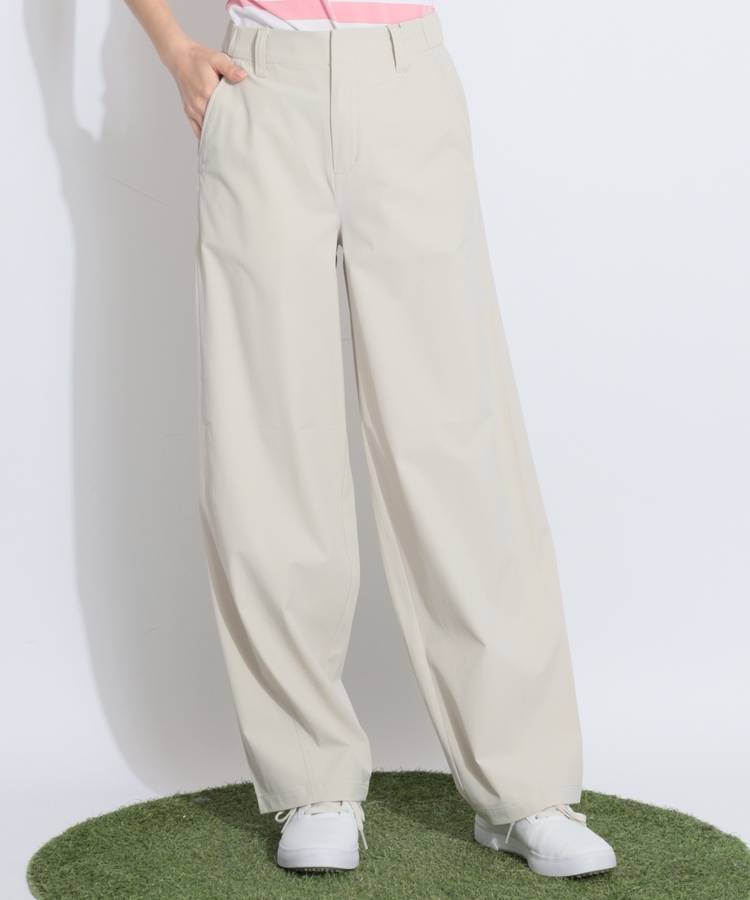 HK 【撥水UV】コンフォートバレルレッグパンツ