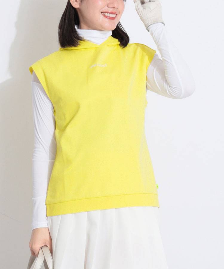 VH 【吸水速乾】バックプリントメッシュ切替フーディベスト