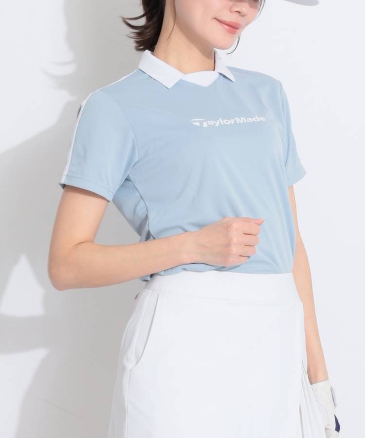 TG 【冷感UV】スリーブライン衿付き半袖カットソー