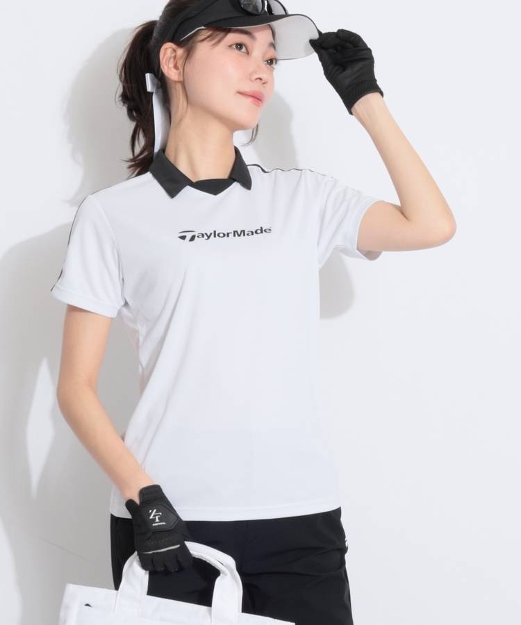 TG 【冷感UV】スリーブライン衿付き半袖カットソー