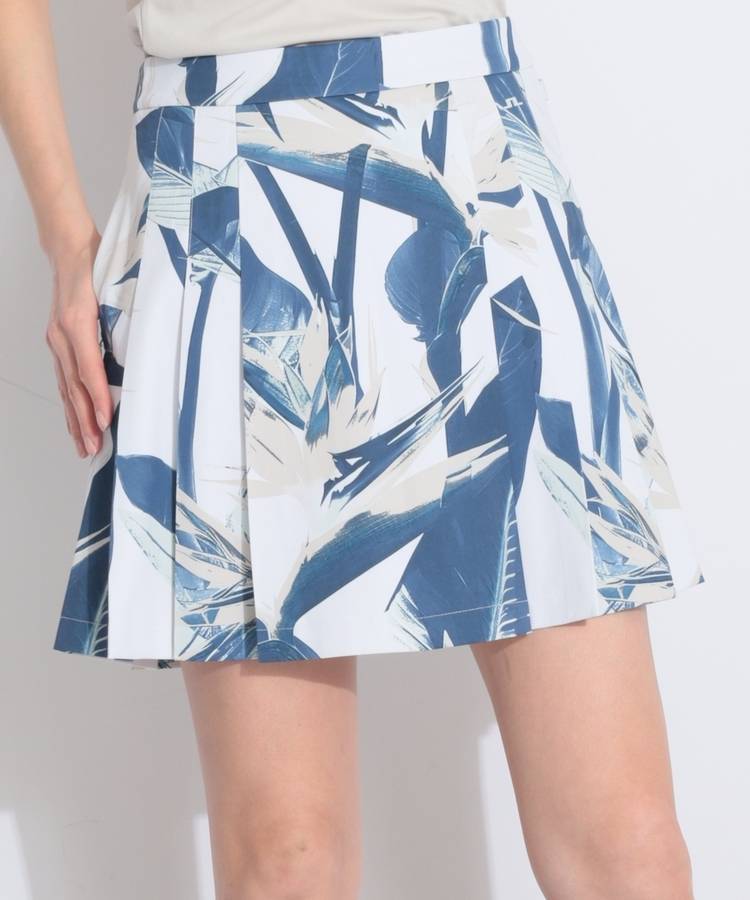 JL 【撥水ストレッチ】グラフィック柄プリーツスカート