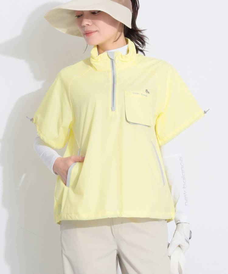 HK 【ストレッチUV】バックタックハーフジッププルオーバー