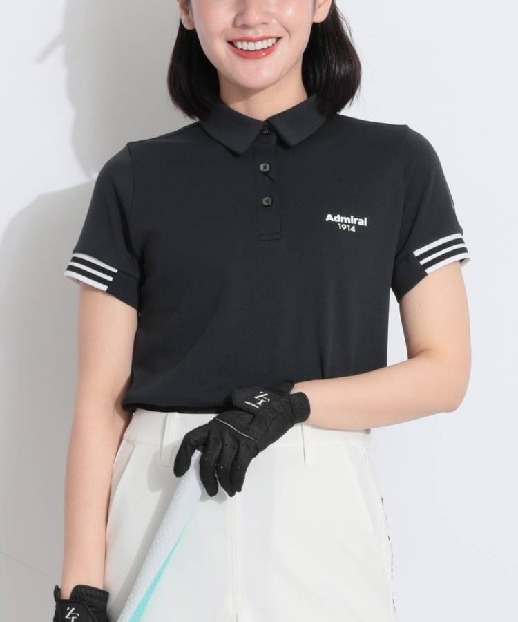 AM 【カラタッチ】ワンポイントロゴ半袖ポロシャツ