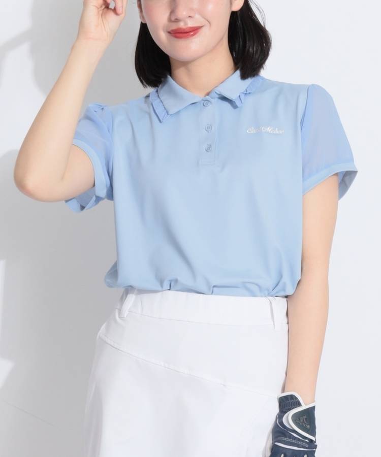 CC シアースリーブ半袖ポロシャツ