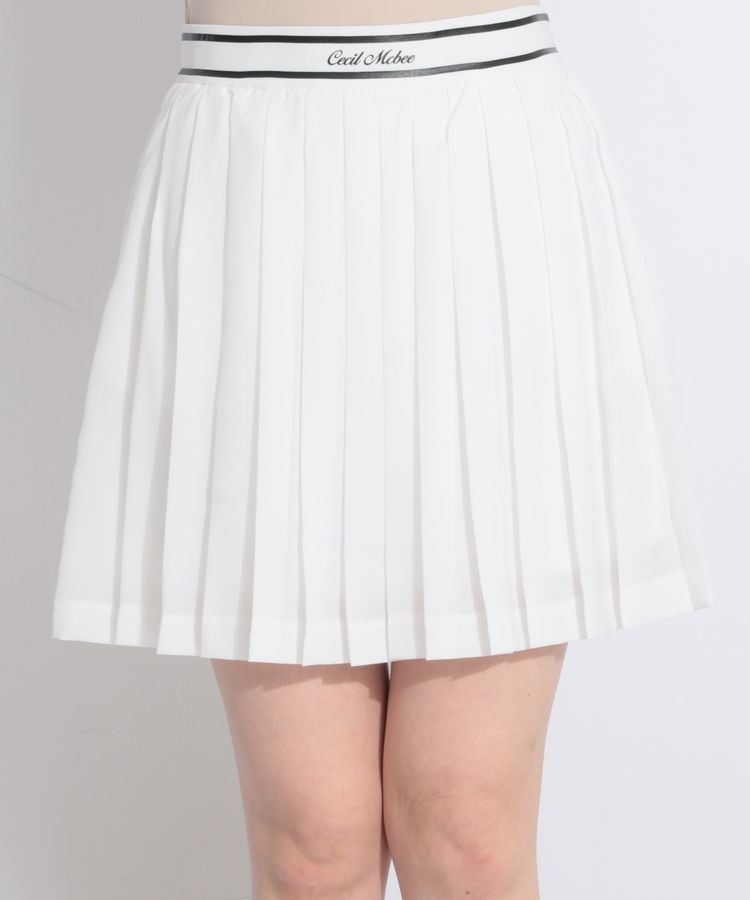 ぺチパンツ一体型サッカープリーツスカート