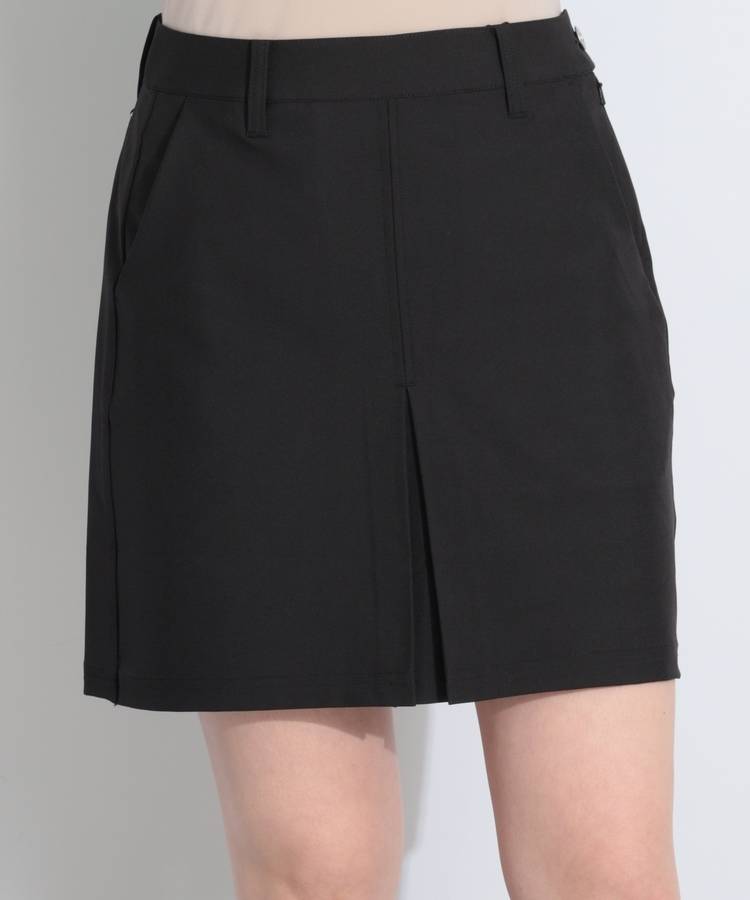 AM 【撥水ストレッチ】サイドロゴタックプリーツスカート