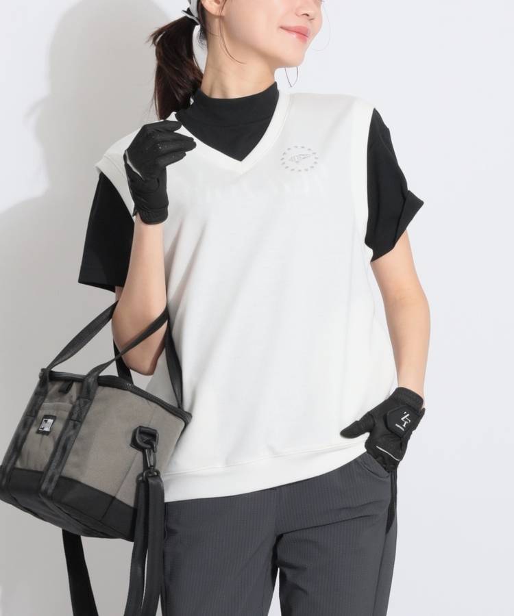 BE 【吸水速乾UV】Vネックスウェット裏毛ベスト