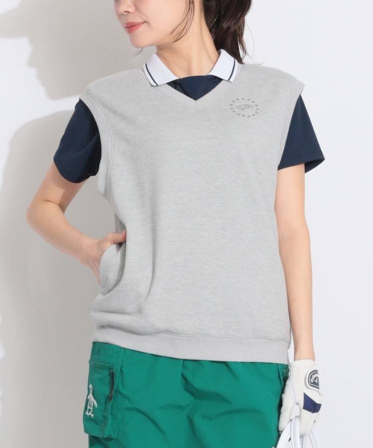 BE 【吸水速乾UV】Vネックスウェット裏毛ベスト