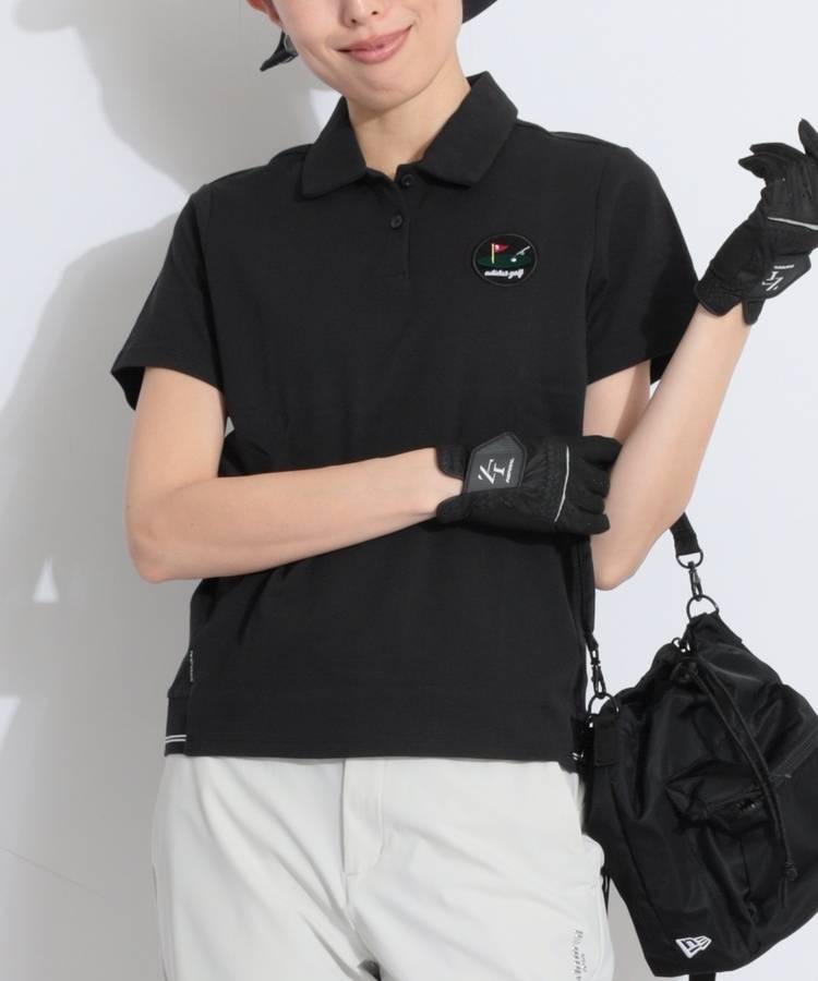 AG 【ストレッチ】サークルロゴボックス半袖ポロシャツ