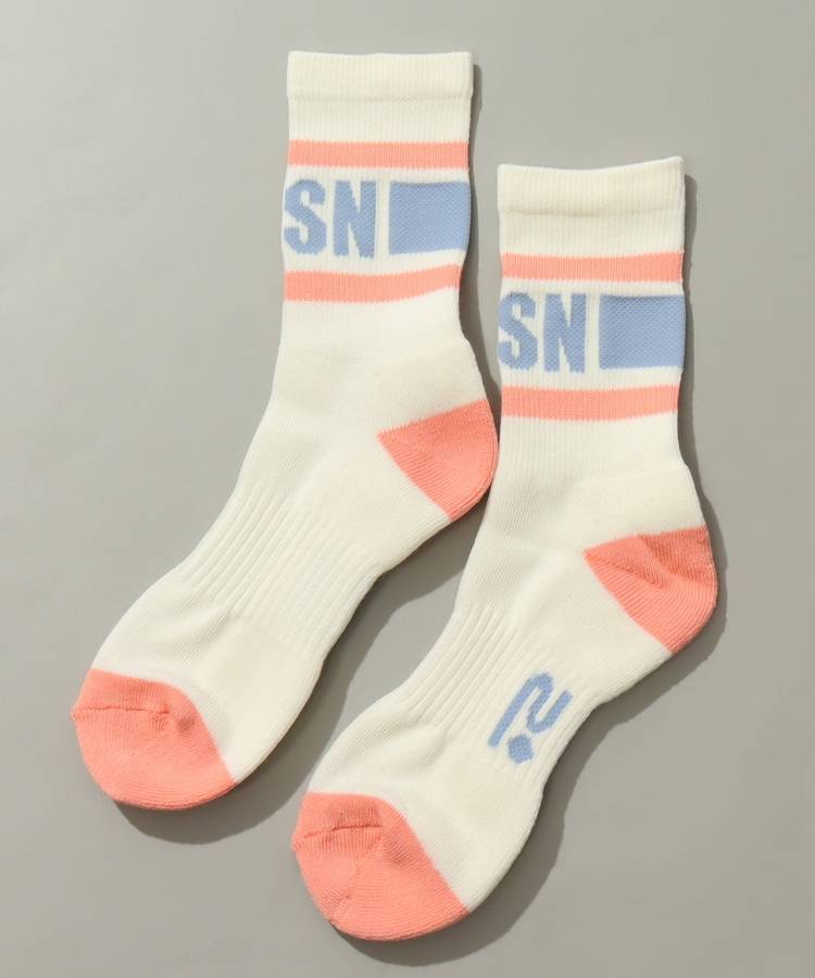 RO ロゴラインミドルソックス