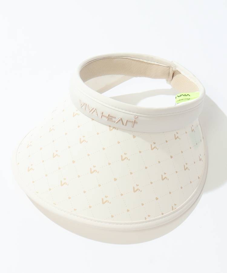 VH 【UV】格子モノグラムクリップサンバイザー