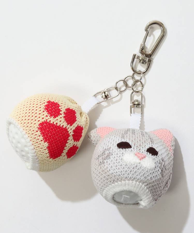 VH キャットフェイスニットボールポーチ