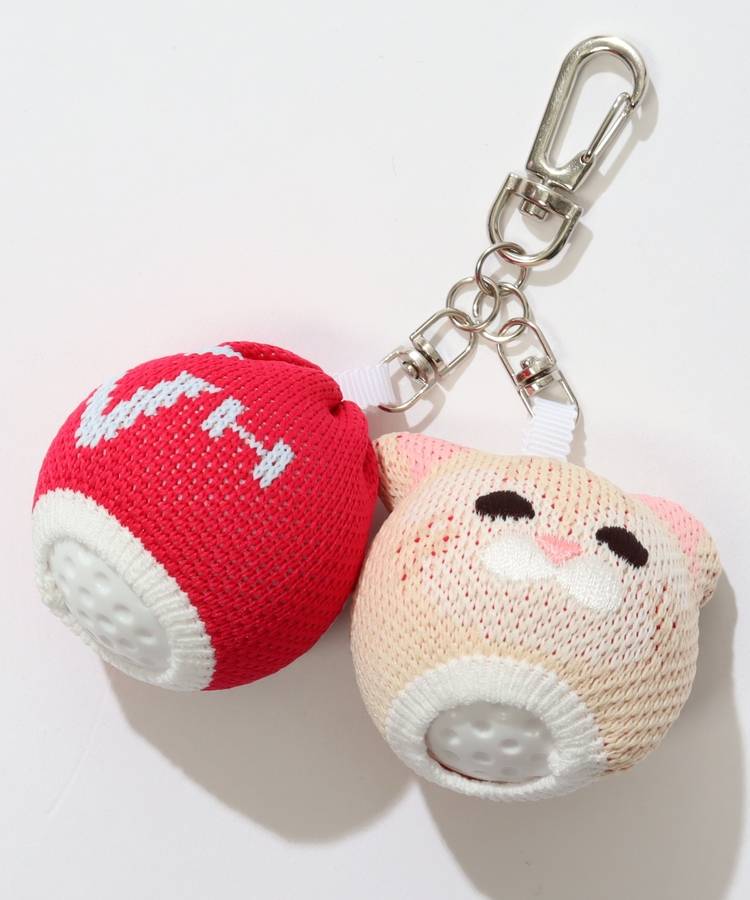 VH キャットフェイスニットボールポーチ