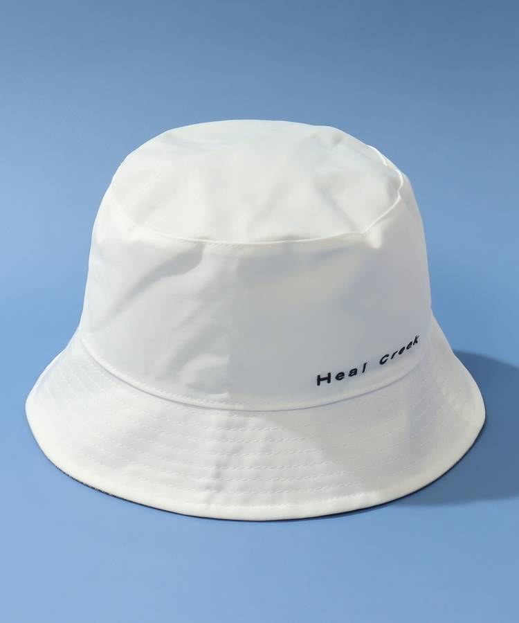 HK ロゴ刺繍リバーシブルバケットハット