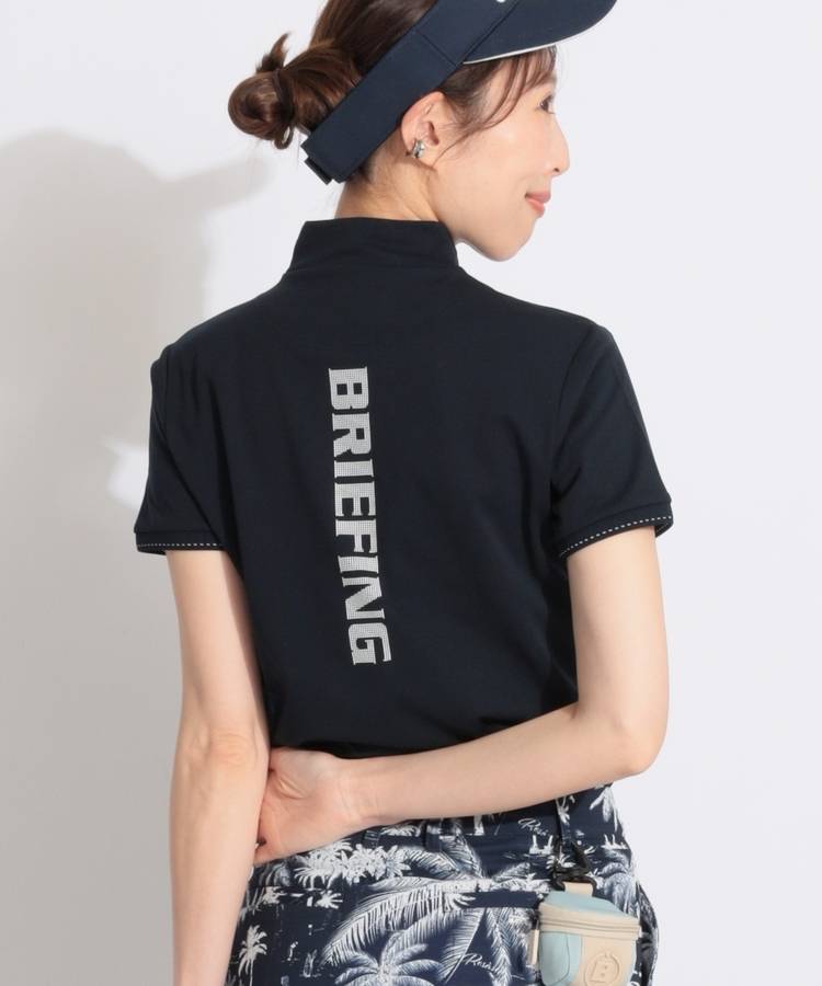 BR ドットロゴ半袖モックネックカットソー