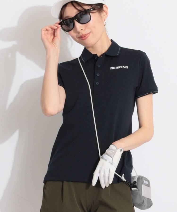 BR ステッチラインバックロゴ半袖ポロシャツ