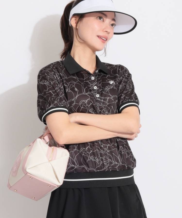 FG グラフィックプリント半袖ポロシャツ