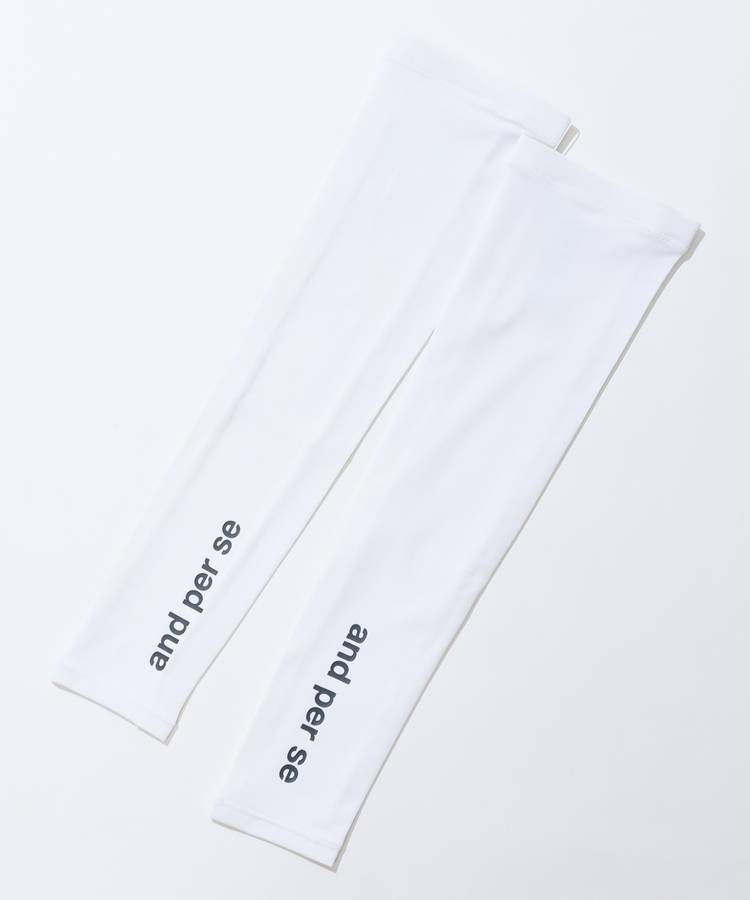 AP 【UV吸汗速乾】ロゴプリントアームカバー