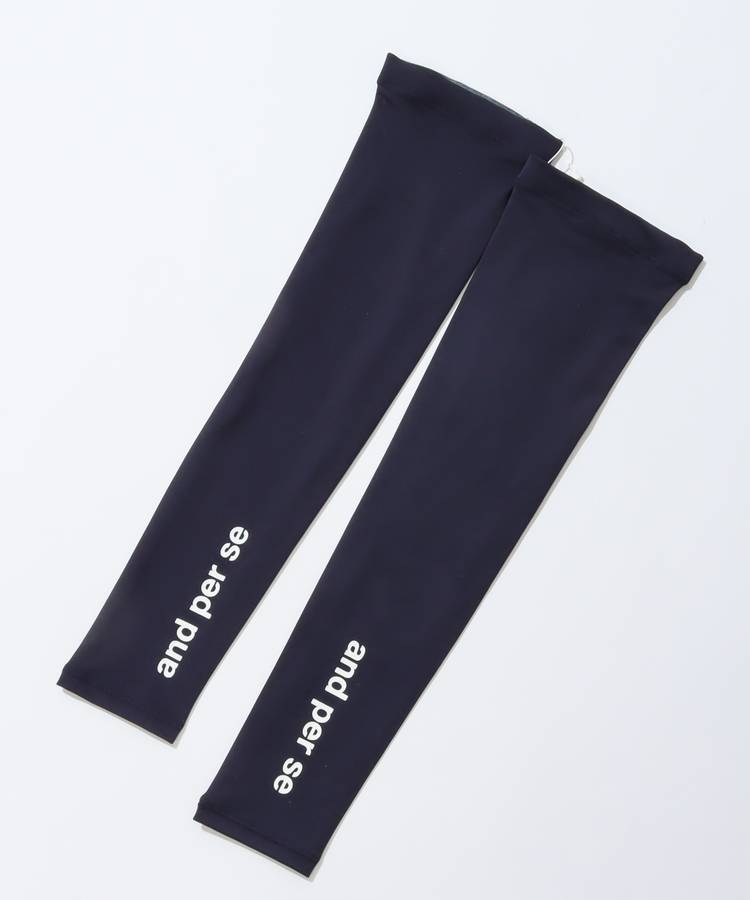 AP 【UV吸汗速乾】ロゴプリントアームカバー