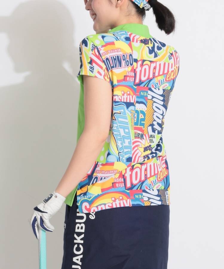 LM 【接触冷感】選べるバックデザインモックネック半袖カットソー