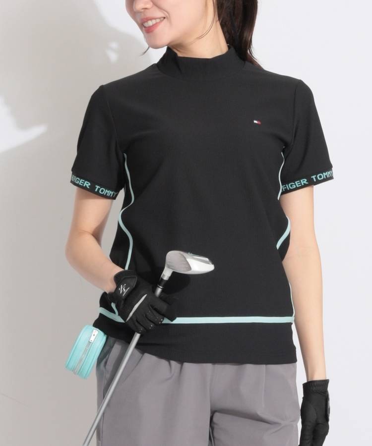 TH 【UV】サイドラインスリーブロゴ半袖カットソー