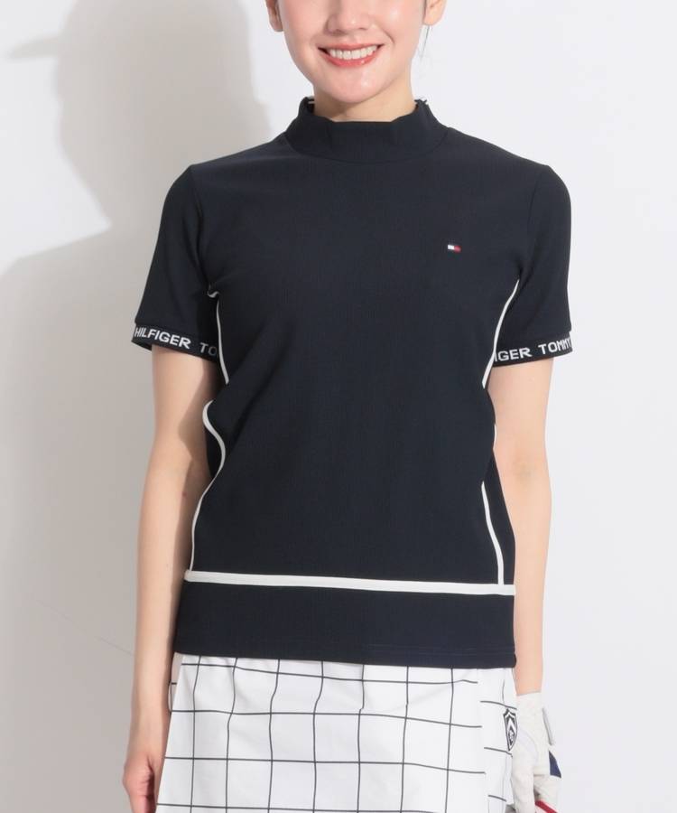 TH 【UV】サイドラインスリーブロゴ半袖カットソー