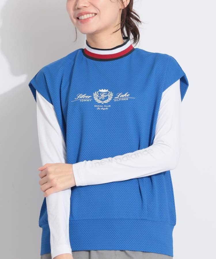 TH 【吸水速乾UV】フレンチスリーブモックネックカットソー