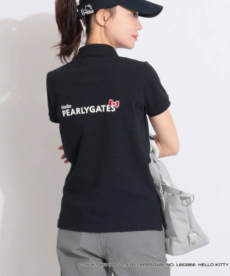 PG 【HelloKitty×PEARLYGATES】クアトロセブンカノコ半袖ポロシャツ