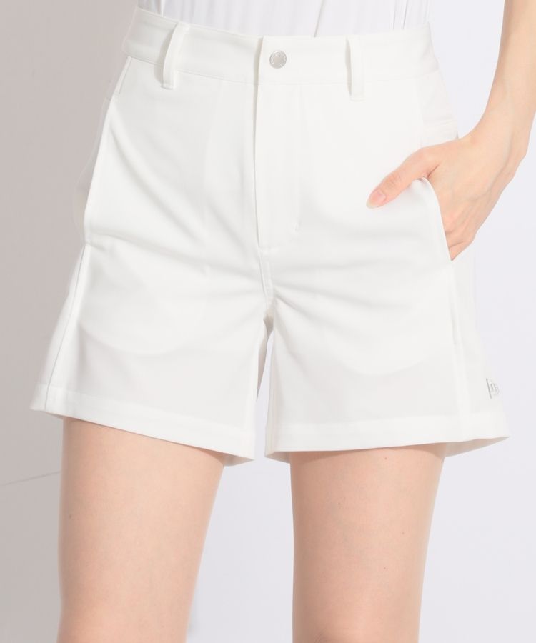 【ストレッチ】シンプルショートパンツ(オフホワイト)
