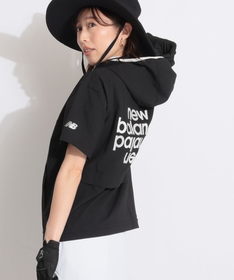 【吸水速乾UV】裾ドロストフーディー半袖プルオーバー