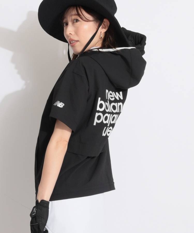 NB 【吸水速乾UV】裾ドロストフーディー半袖プルオーバー