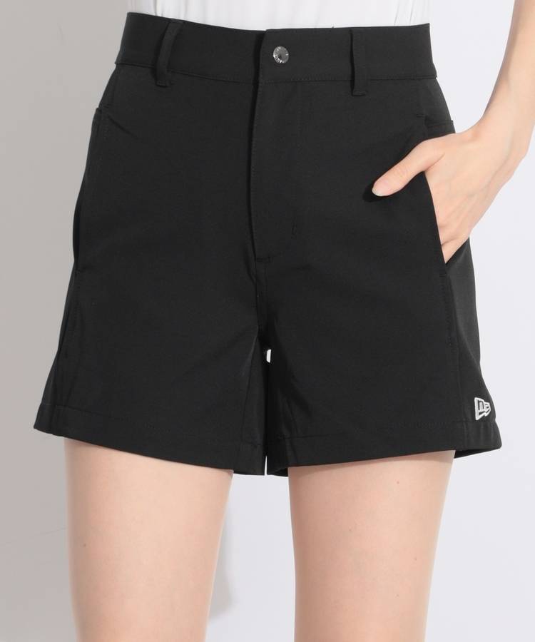 NE 【ストレッチ】シンプルショートパンツ(ブラック)