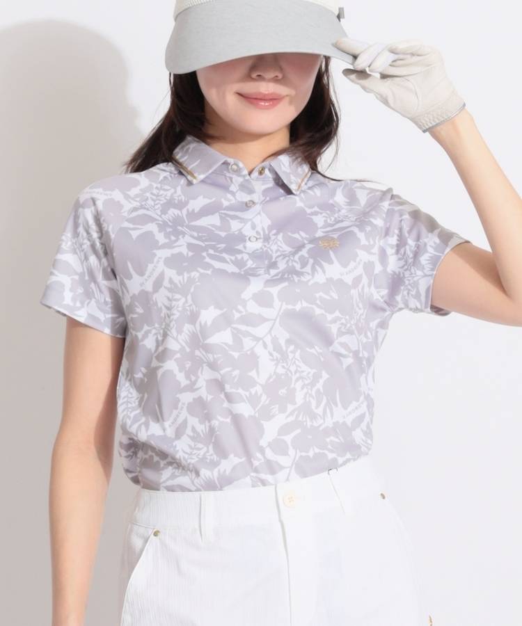 SA 【吸水速乾】シャドーボタニカル半袖ポロシャツ