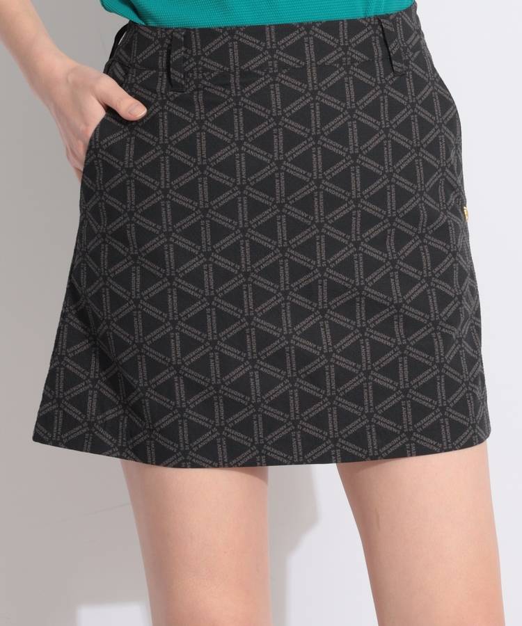 SA 【ストレッチ】トライアングルロゴバックフリルスカート