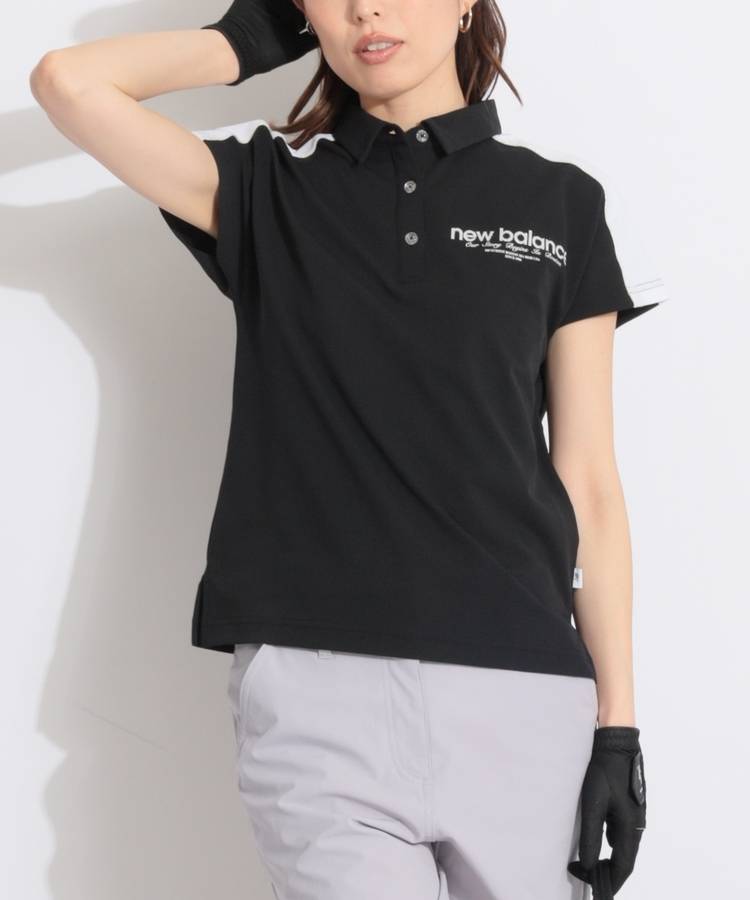 NB 【吸汗速乾】ショルダーラインフレンチスリーブポロシャツ