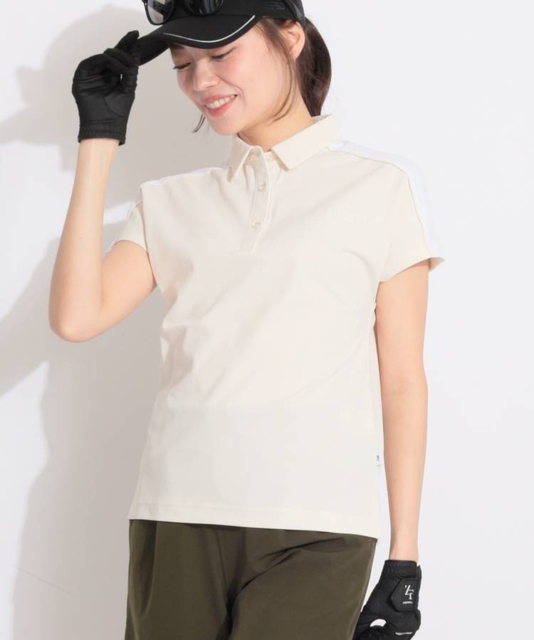 NB 【吸汗速乾】ショルダーラインフレンチスリーブポロシャツ