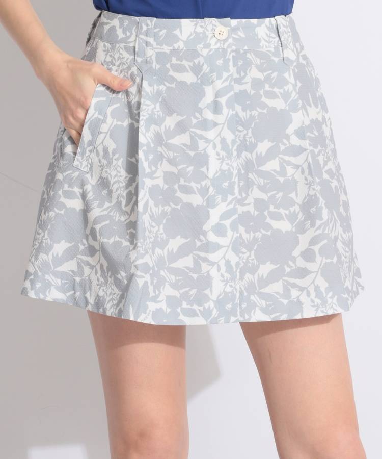 SA 【ストレッチ】シャドーボタニカルタックスカート