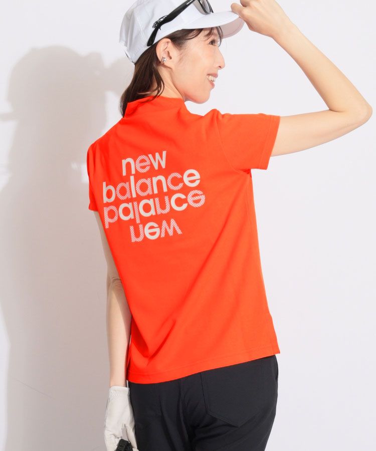 【防透けUV】バックプリントモックネック半袖カットソー