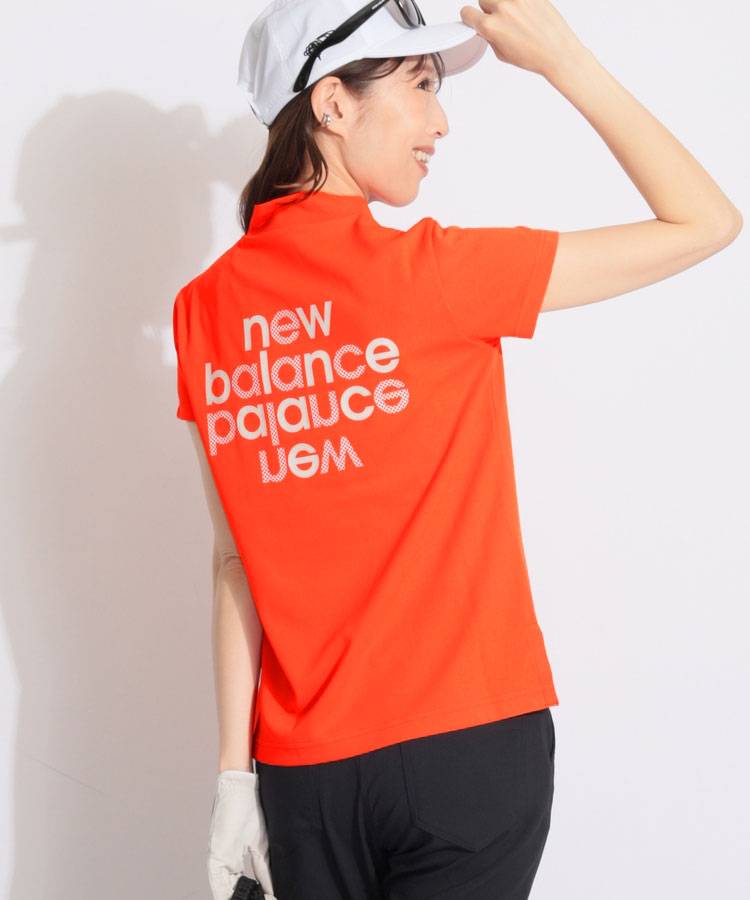 NB 【防透けUV】バックプリントモックネック半袖カットソー